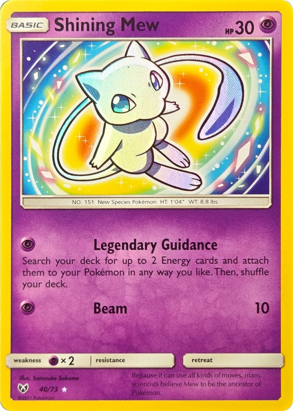 Shining Mew - 40/73 - Shining Legends Shining Holo Rare front