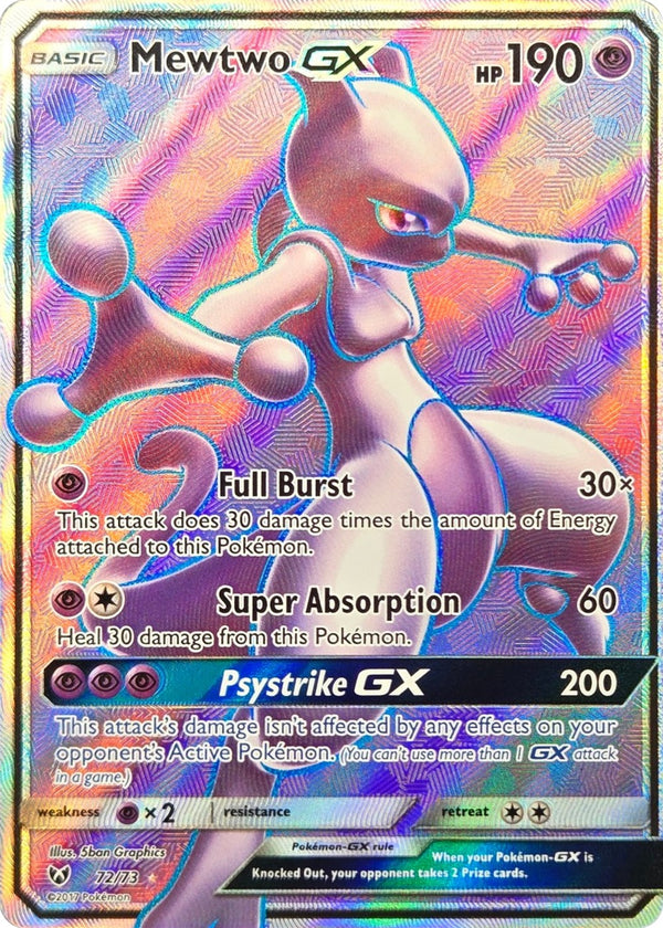 Mewtwo GX - 72/73 - Shining Legends Full Art Ultra Rare Holo front