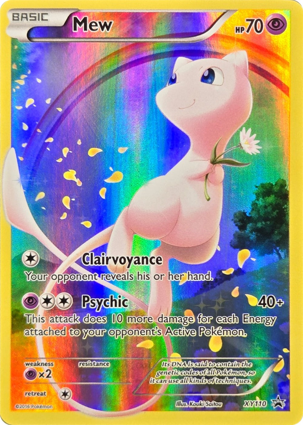 Mew - XY110 - XY Black Star Promos Full Art Promo Holo front