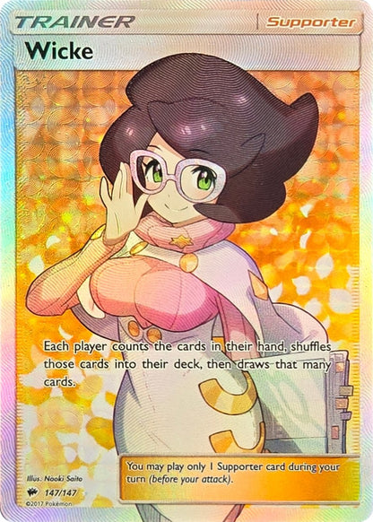 Wicke - 147/147 - Burning Shadows Full Art Ultra Rare (Lightly Played) front