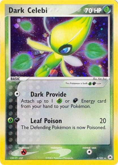 Dark Celebi - 4/101 - EX Hidden Legends Holo Rare (Moderately Played) front