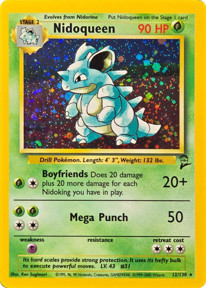 Nidoqueen - 12/130 - Base Set 2 Holo Rare (Lightly Played) front