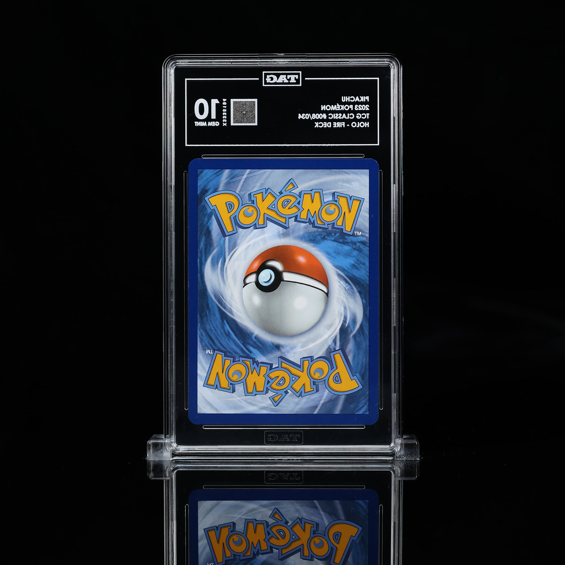 PIKACHU 2023 POKÉMON TCG CLASSIC #008/034 FIRE DECK HOLO TAG Gem Mint 10 - Poke-Collect
