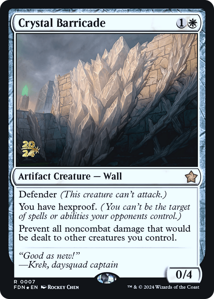 Crystal Barricade (PRE-007) - Foundations Promos Foil