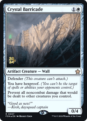 Crystal Barricade (PRE-007) - Foundations Promos Foil