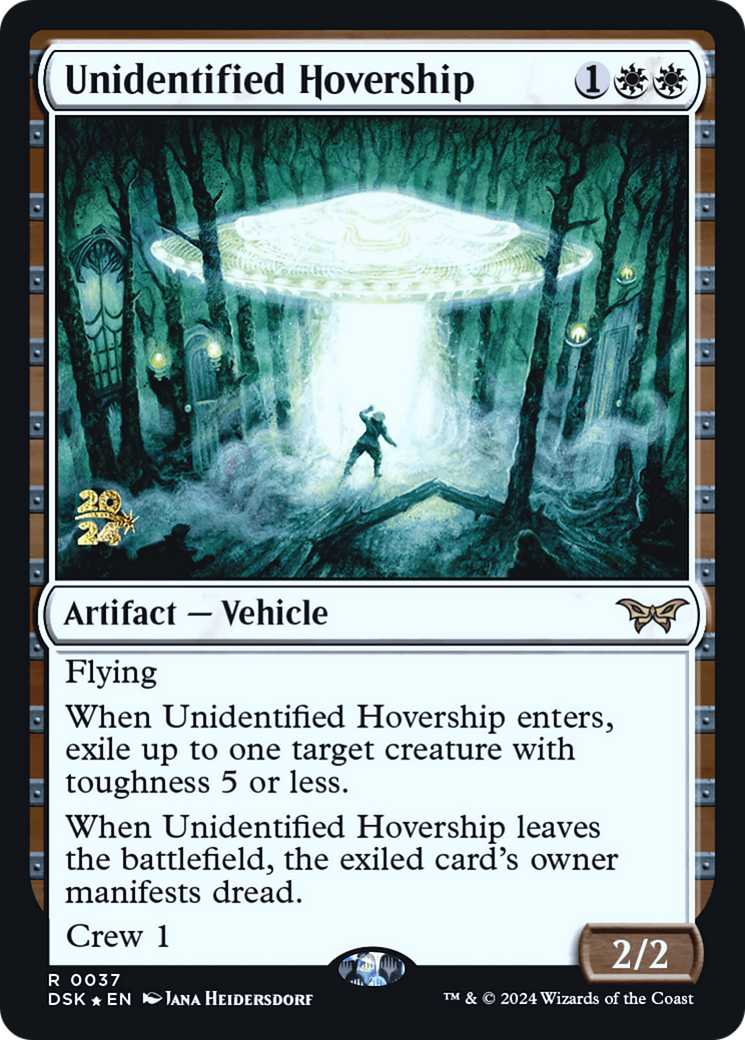 Unidentified Hovership (PRE-037) - Duskmourn: House of Horror Promos Foil - Poke-Collect