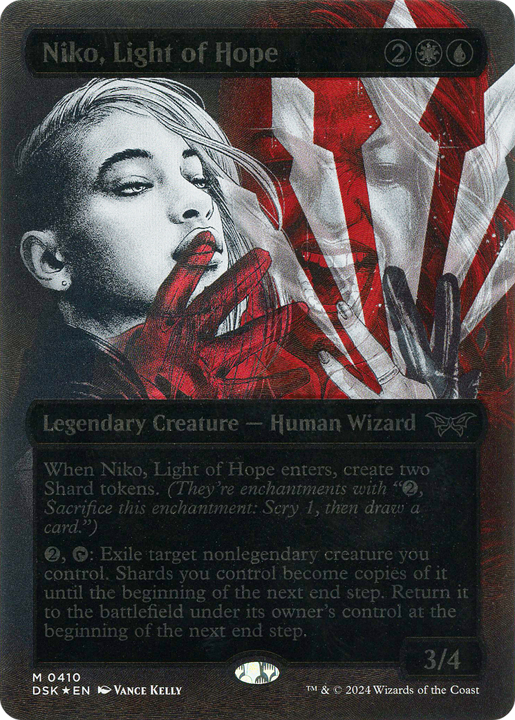 Niko, Light of Hope (DSK-410) - Duskmourn: House of Horror: (Showcase) (Borderless) Foil