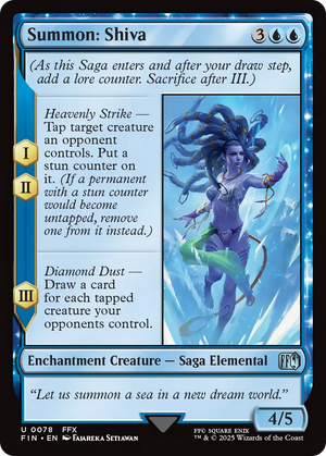 Summon: Shiva (FIN-078) - FINAL FANTASY: (enchantment) Foil - Poke-Collect