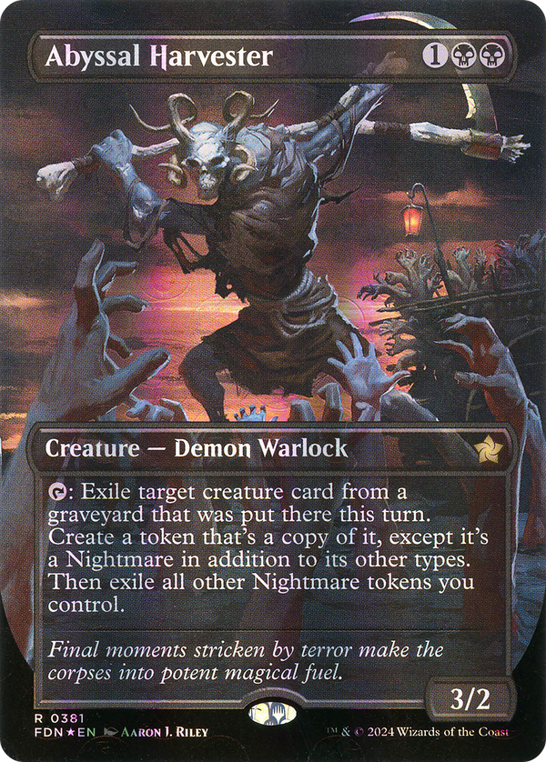 Abyssal Harvester (FDN-381) - Foundations (Borderless) Foil - Poke-Collect