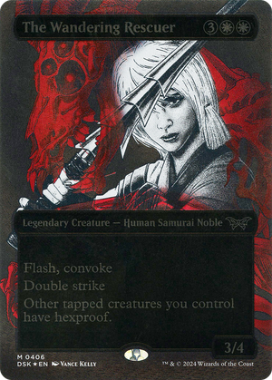The Wandering Rescuer (DSK-406) - Duskmourn: House of Horror: (Showcase) (Borderless) Foil