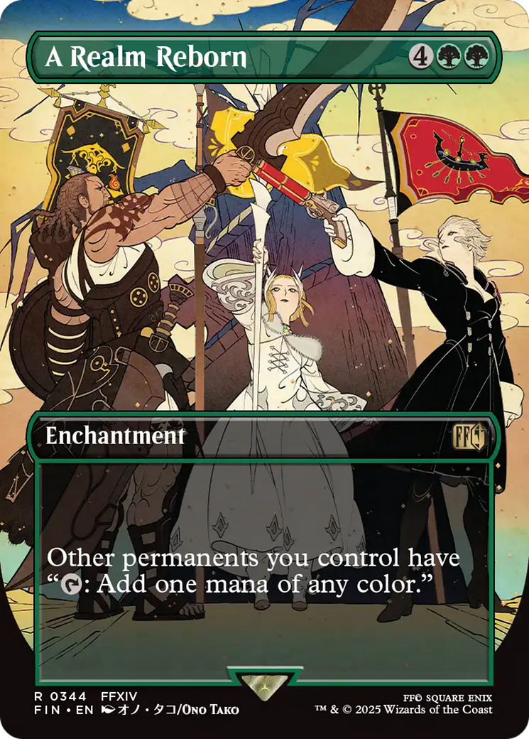 A Realm Reborn (FIN-344) - FINAL FANTASY: (enchantment) (Borderless) Foil - Poke-Collect