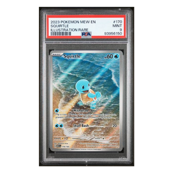 rare squirtle cards Squirtle Illustration Rare 151 #170 PSA 9