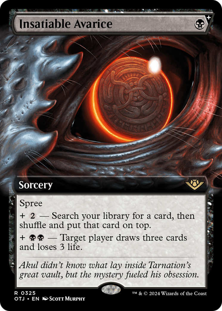 Insatiable Avarice (OTJ-325) - Outlaws of Thunder Junction: (Extended Art, spree) Foil - Poke-Collect