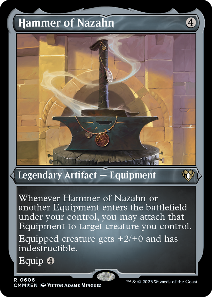 Hammer of Nazahn (CMM-606) - Commander Masters Etched Foil - Poke-Collect