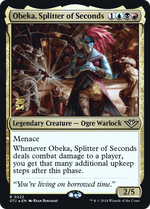 Obeka, Splitter of Seconds (PRE-222) - Outlaws of Thunder Junction Promos Foil - Poke-Collect