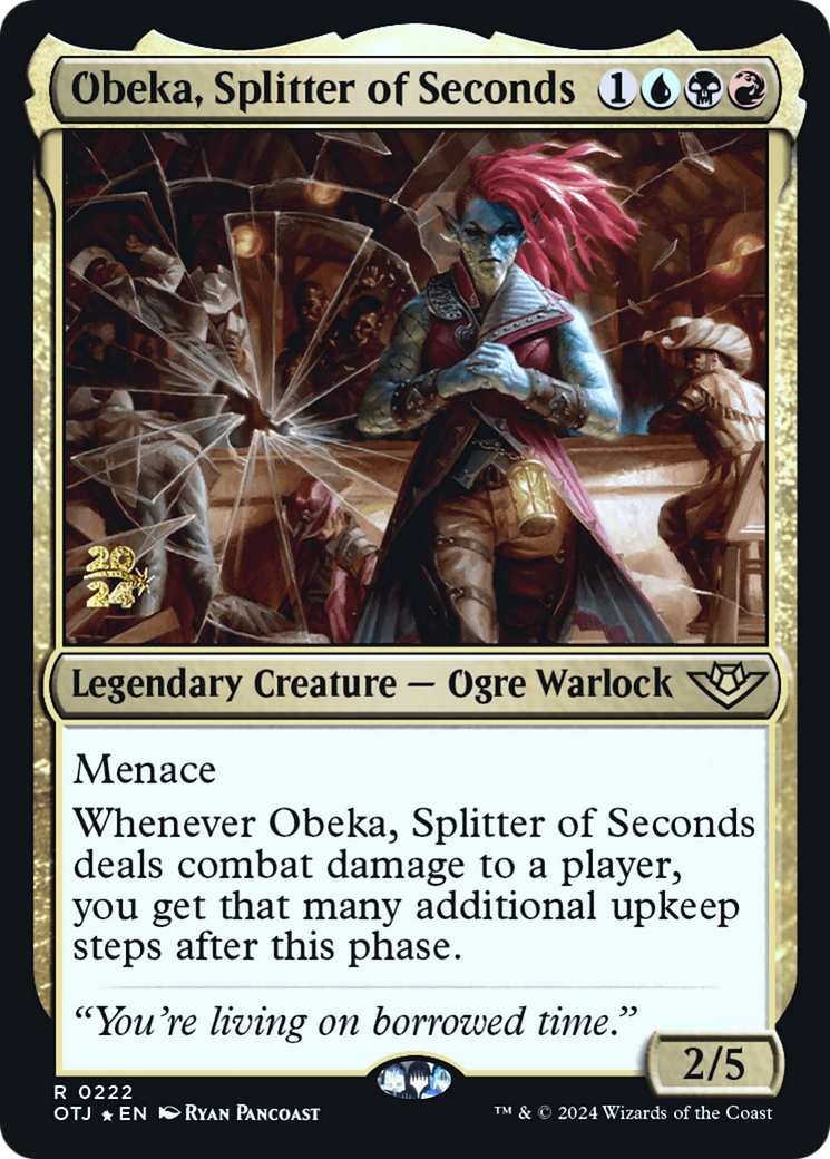Obeka, Splitter of Seconds (PRE-222) - Outlaws of Thunder Junction Promos Foil - Poke-Collect