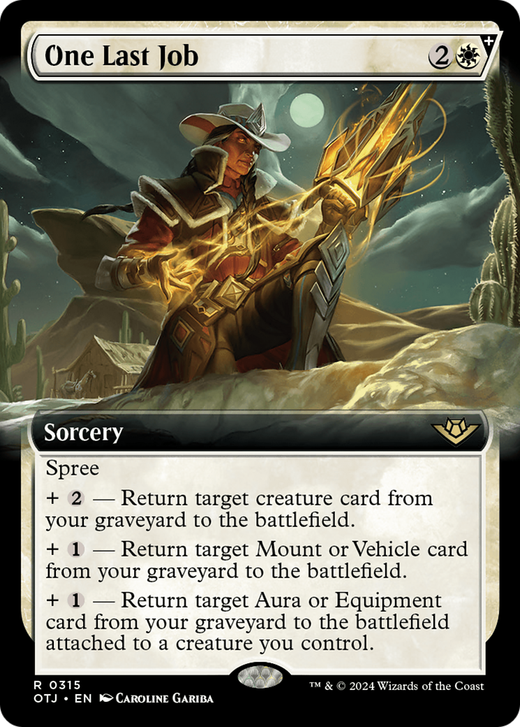 One Last Job (OTJ-315) - Outlaws of Thunder Junction: (Extended Art, spree) Foil - Poke-Collect