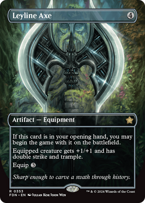 Leyline Axe (FDN-353) - Foundations (Borderless) Foil