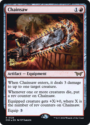 Chainsaw (PRE-128) - Duskmourn: House of Horror Promos Foil - Poke-Collect