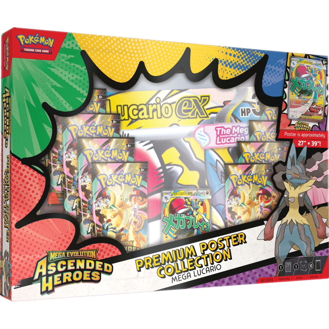 Mega Evolution: Ascended Heroes Premium Poster Collection (Mega Lucario)