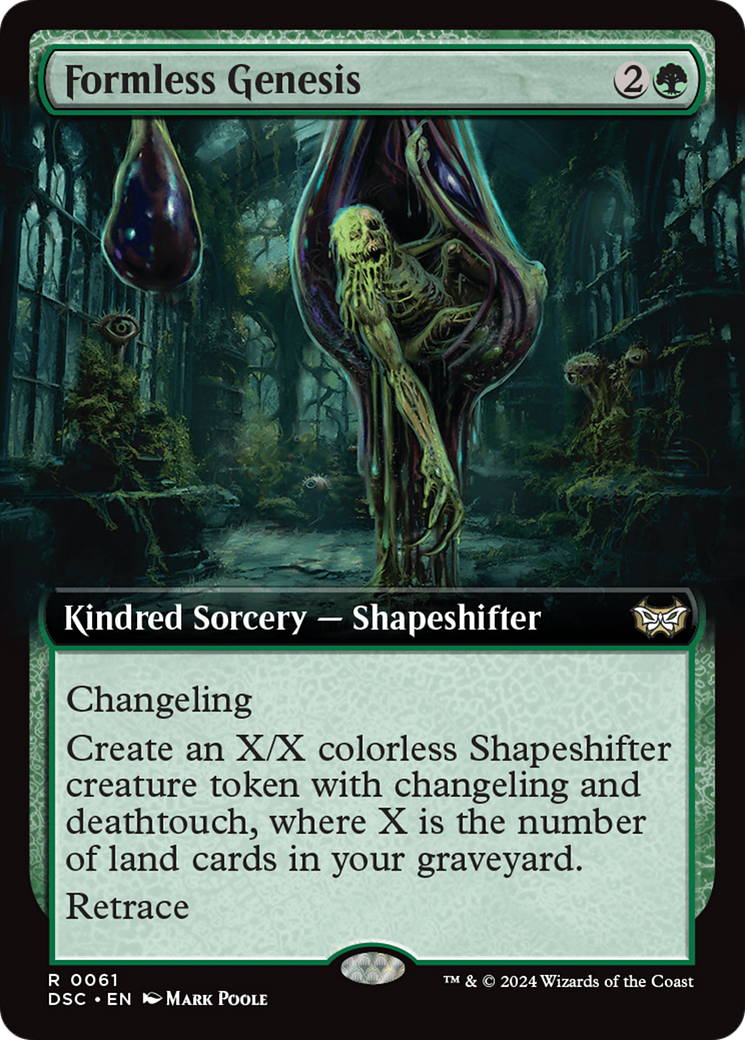 Formless Genesis (DSC-061) - Duskmourn: House of Horror Commander: (Extended Art) - Poke-Collect