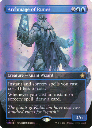 Archmage of Runes (FDN-372) - Foundations (Borderless) Foil