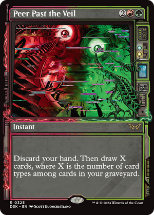 Peer Past the Veil (DSK-325) - Duskmourn: House of Horror: (Showcase) Foil - Poke-Collect