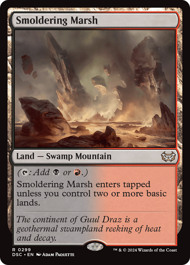 Smoldering Marsh (DSC-299) - Duskmourn: House of Horror Commander - Poke-Collect