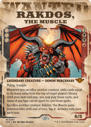 Rakdos, the Muscle (OTJ-297) - Outlaws of Thunder Junction: (Showcase) (Borderless) - Poke-Collect