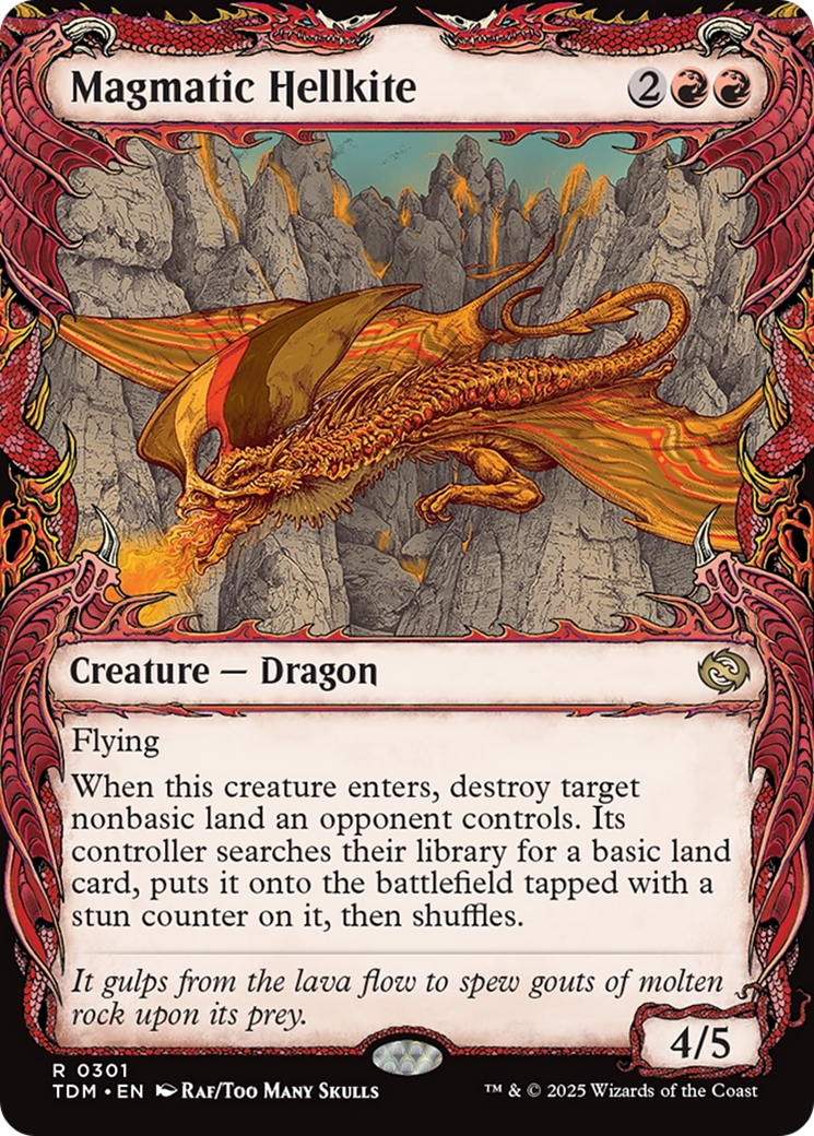 Magmatic Hellkite (TDM-301) - Tarkir: Dragonstorm: (Showcase) Foil