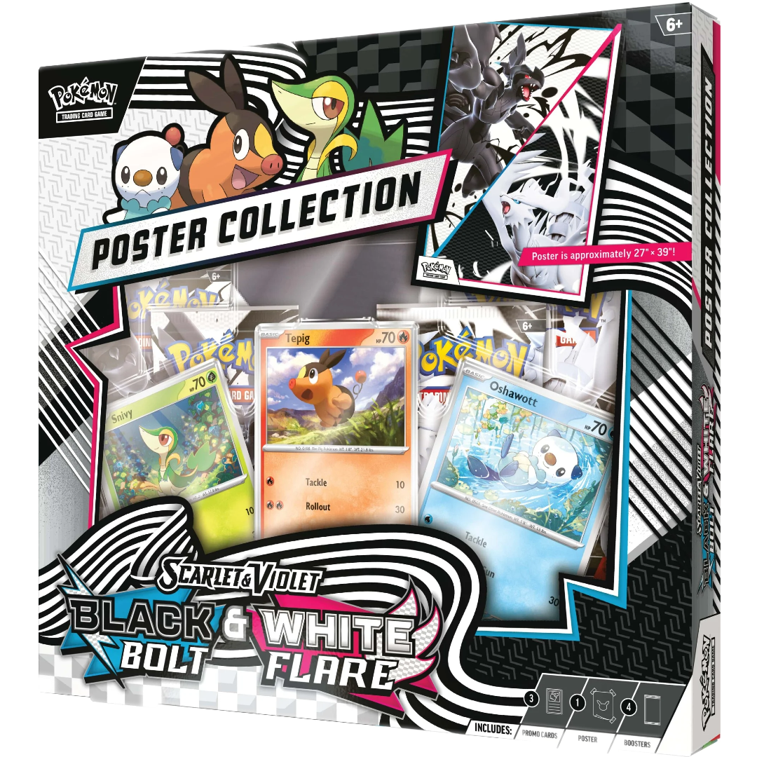 Scarlet & Violet: Black Bolt & White Flare Unova Poster Collection