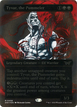 Tyvar, the Pummeler (DSK-408) - Duskmourn: House of Horror: (Showcase) (Borderless) Foil