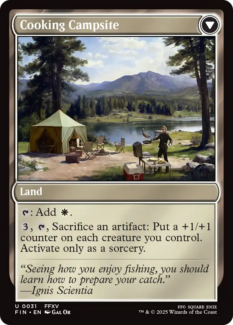 Sidequest: Catch a Fish // Cooking Campsite (FIN-031) - FINAL FANTASY: (enchantment) - Poke-Collect