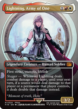 Lightning, Army of One (FIN-320) - FINAL FANTASY (Borderless) Foil - Poke-Collect