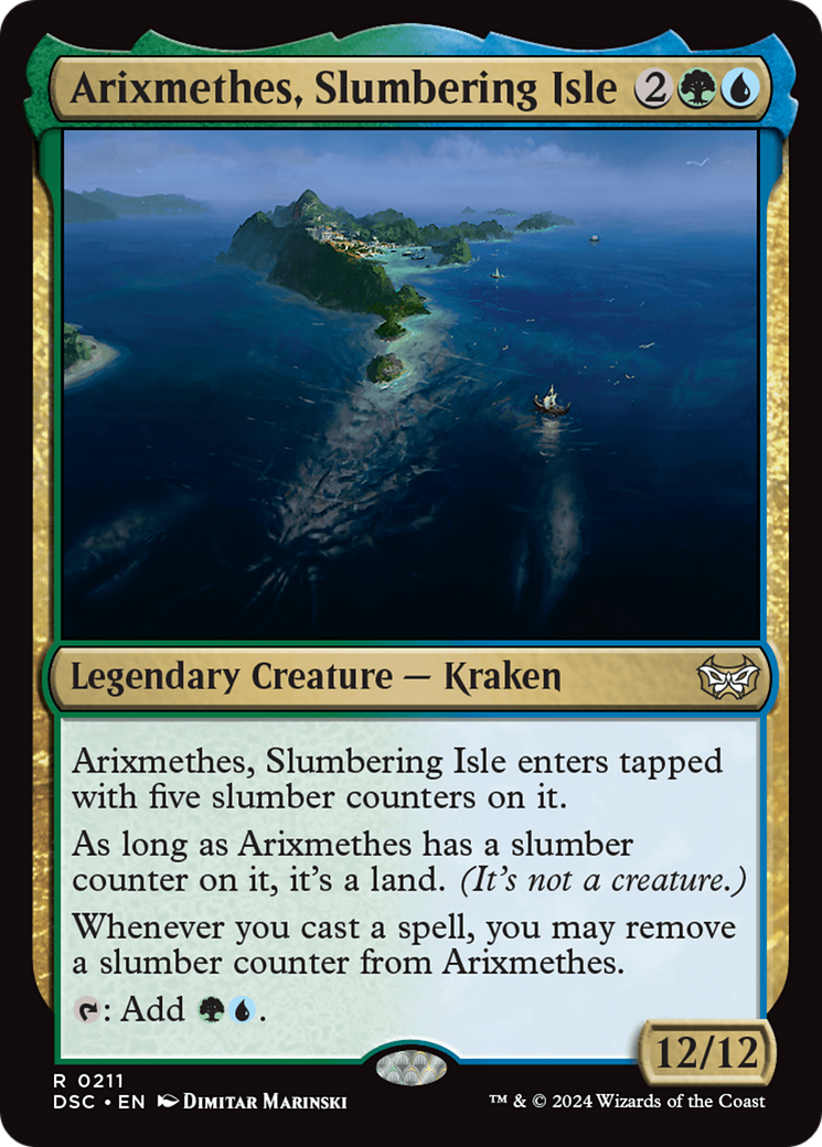 Arixmethes, Slumbering Isle (DSC-211) - Duskmourn: House of Horror Commander - Poke-Collect