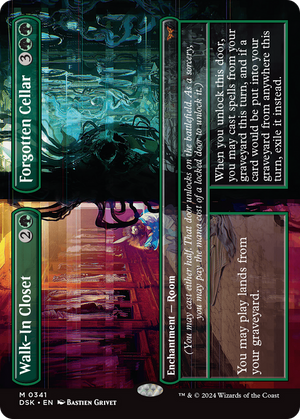 Walk-In Closet // Forgotten Cellar (DSK-341) - Duskmourn: House of Horror (Borderless) Foil - Poke-Collect