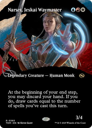 Narset, Jeskai Waymaster (TDM-365) - Tarkir: Dragonstorm: (Showcase) (Borderless) Foil