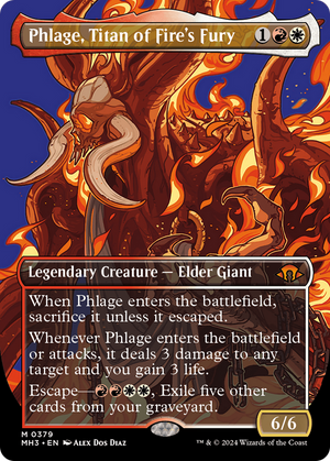 Phlage, Titan of Fire's Fury (Borderless) (MH3-379) - Modern Horizons 3 (Borderless) Foil