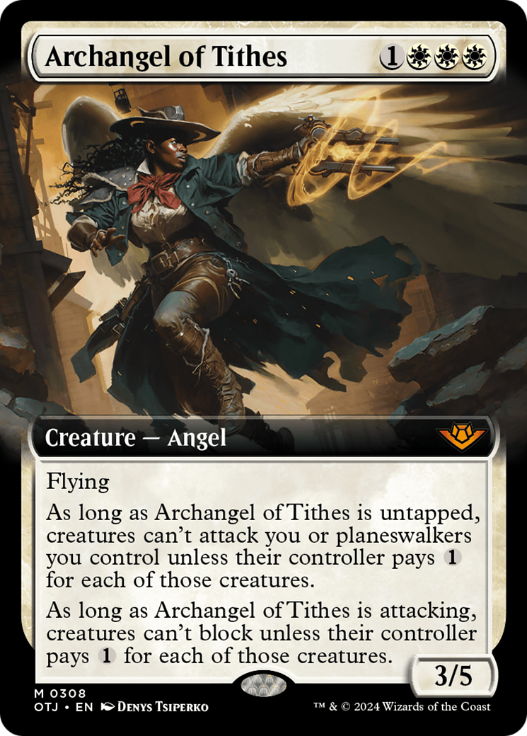Archangel of Tithes (OTJ-308) - Outlaws of Thunder Junction: (Extended Art) Foil - Poke-Collect