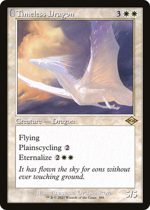 Timeless Dragon (MH2-388) - Modern Horizons 2: (tombstone) Etched Foil