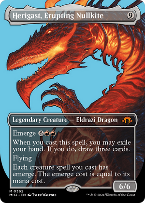 Herigast, Erupting Nullkite (Borderless) (MH3-362) - Modern Horizons 3 (Borderless) Foil