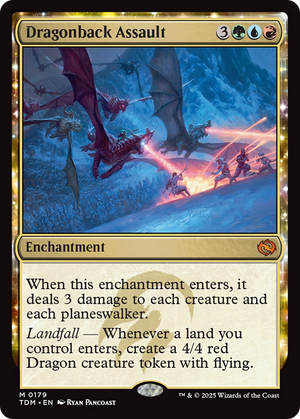 Dragonback Assault (TDM-179) - Tarkir: Dragonstorm: (enchantment)