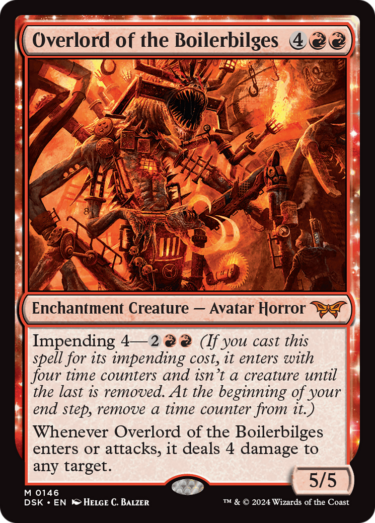 Overlord of the Boilerbilges (DSK-146) - Duskmourn: House of Horror: (enchantment) Foil
