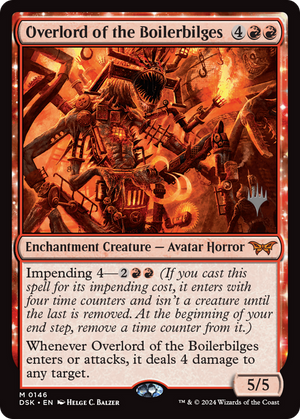 Overlord of the Boilerbilges (PPDSK-146) - Duskmourn: House of Horror Promos: (enchantment) Foil