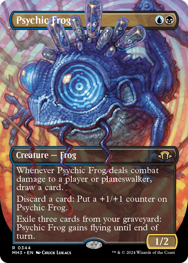 Psychic Frog (Borderless) (MH3-344) - Modern Horizons 3 (Borderless) Foil