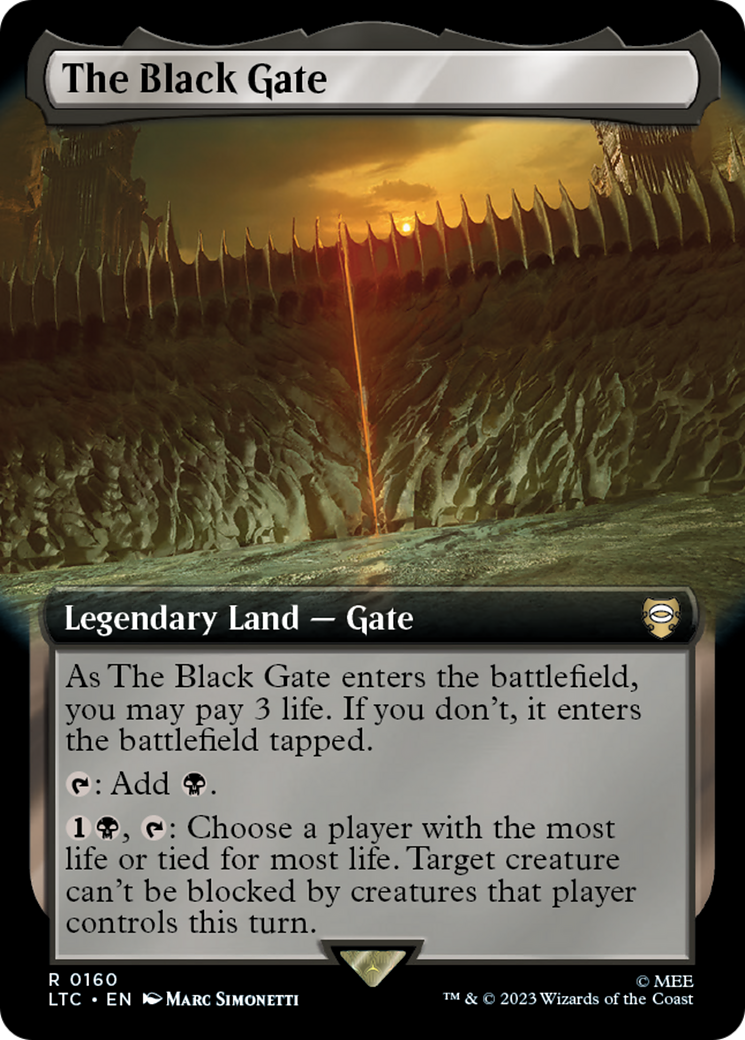 The Black Gate (Extended Art) (LTC-160) - Tales of Middle-earth Commander: (Extended Art) Foil - Poke-Collect