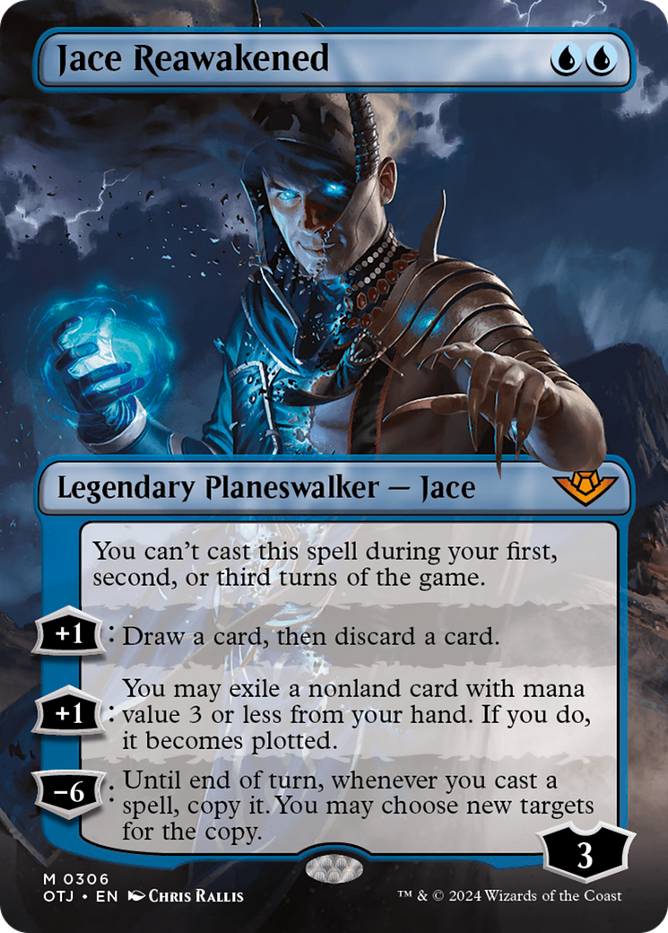 Jace Reawakened (OTJ-306) - Outlaws of Thunder Junction (Borderless) Foil - Poke-Collect