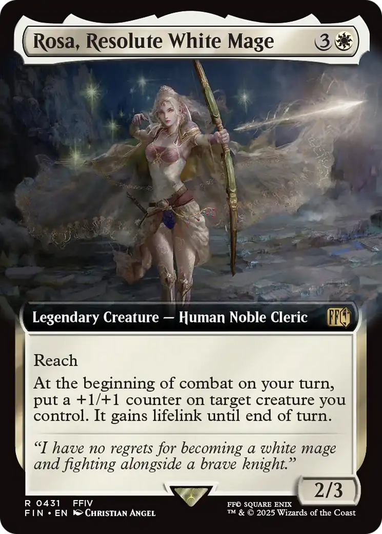 Rosa, Resolute White Mage (FIN-431) - FINAL FANTASY: (Extended Art) Foil