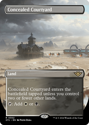 Concealed Courtyard (OTJ-302) - Outlaws of Thunder Junction (Borderless) Foil - Poke-Collect