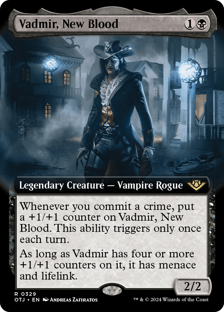 Vadmir, New Blood (OTJ-329) - Outlaws of Thunder Junction: (Extended Art) Foil - Poke-Collect